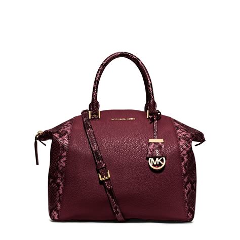 michael michael kors riley leather satchel|Michael Kors outlet satchel.